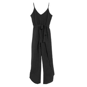 Nordstrom Vanity Room Tulip Black Jumpsuit NWT